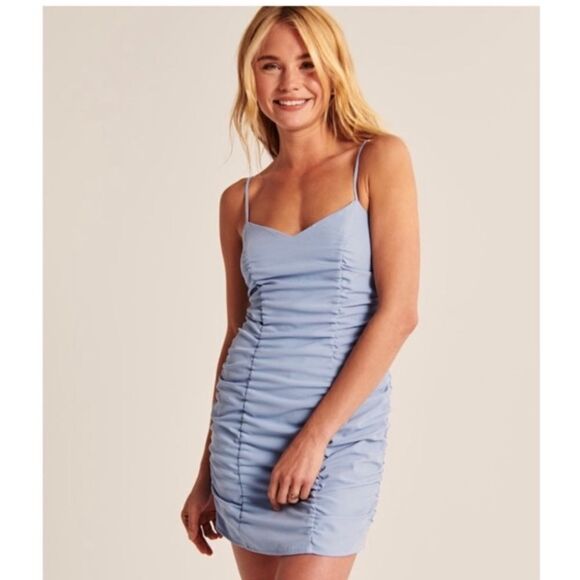 NWOT Abercrombie & Fitch Rouched Dress - Picture 1 of 10